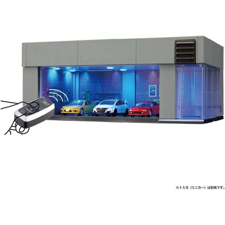 tomica-garage-smart-stone-gray-blue-light-remote