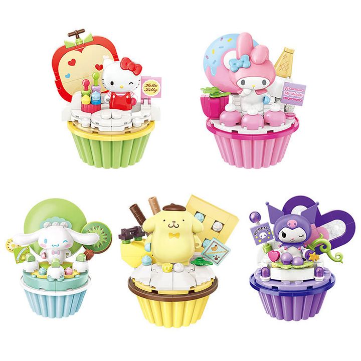 [QMAN啟蒙積木] Keeppley Sanrio 三麗鷗 杯子蛋糕系列-Hello Kitty 03