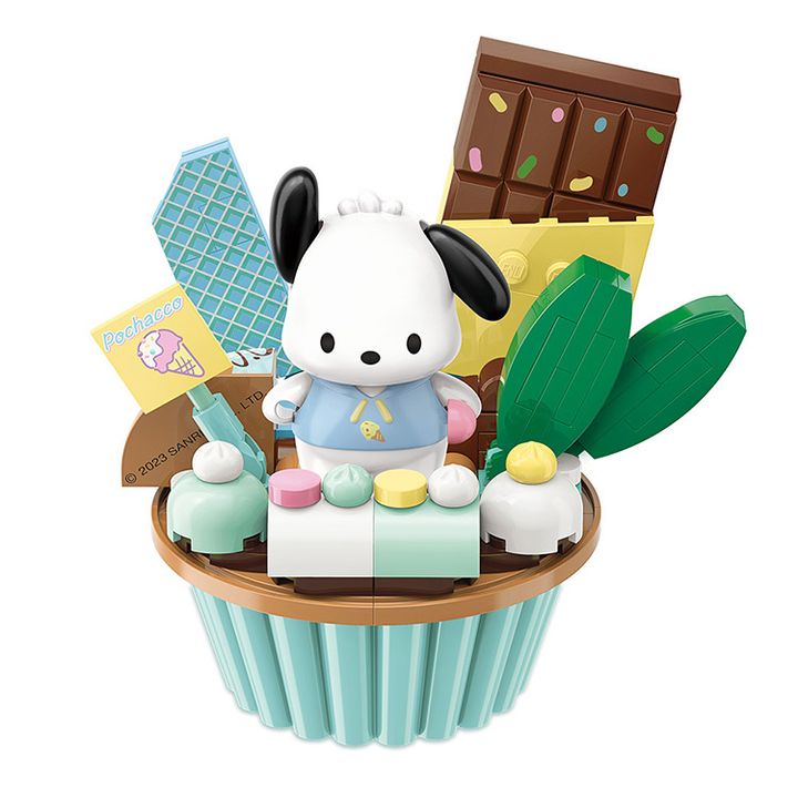[QMAN啟蒙積木] Keeppley Sanrio 三麗鷗 杯子蛋糕系列-帕恰狗01