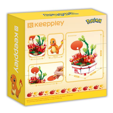 [QMAN啟蒙積木] Keeppley Pokemon 寶可夢 盆栽系列-小火龍03