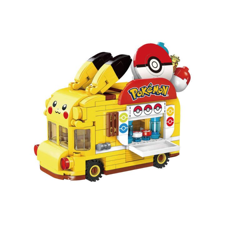[QMAN啟蒙積木] Keeppley Pokemon 寶可夢 皮卡丘精靈球迷你補給車01