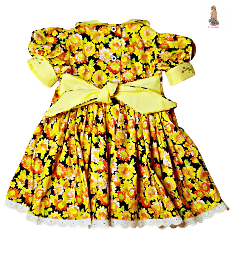 Sunflower Crochet Baby Dress, Cotton Crochet Baby Outfit, Yellow Baby –  Cutie Outfits by Belle