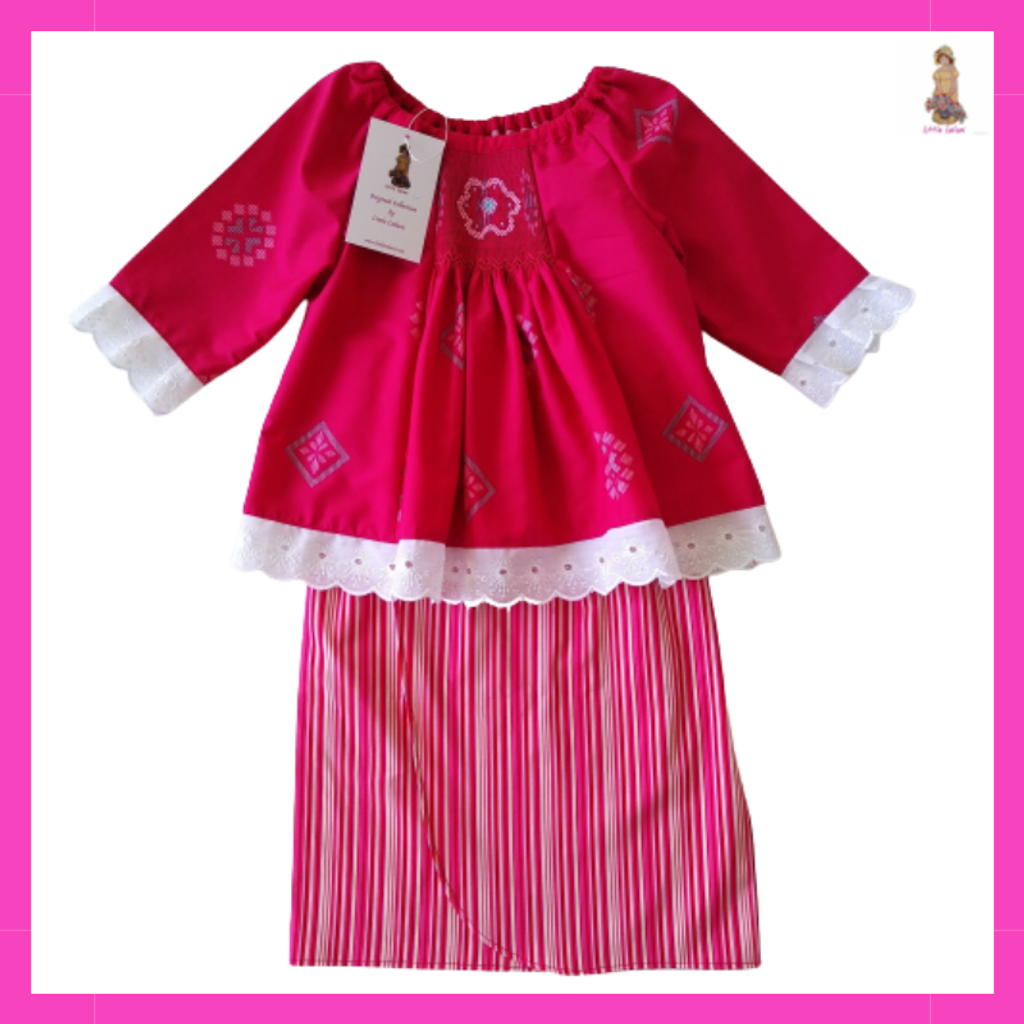 Baju Kurung Smocking Pink Little Leilani 2.png