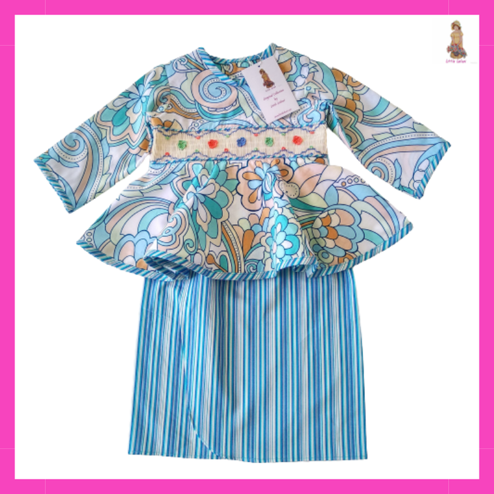 Baju Kurung Peplum Blue Little Leilani 1.png
