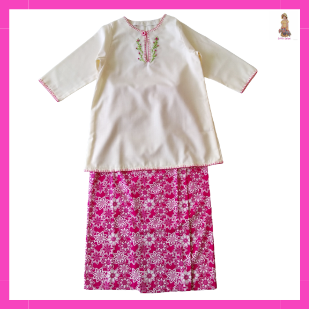 Little Leilani Baju Kurung Embroidery Dark Pink.png