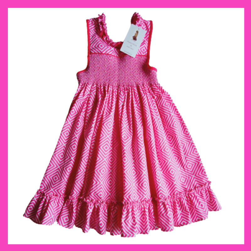 Dollcake New Pink Smocked Dress 4 Years