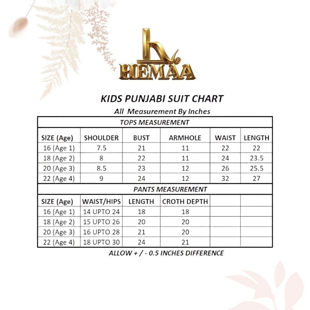 SIZE CHART P1
