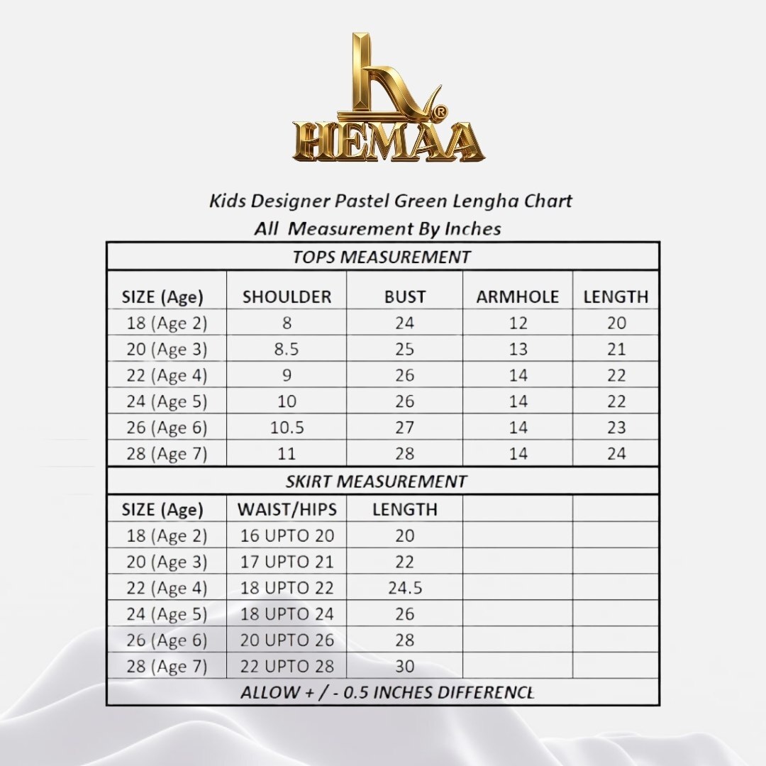 SIZE CHART G1