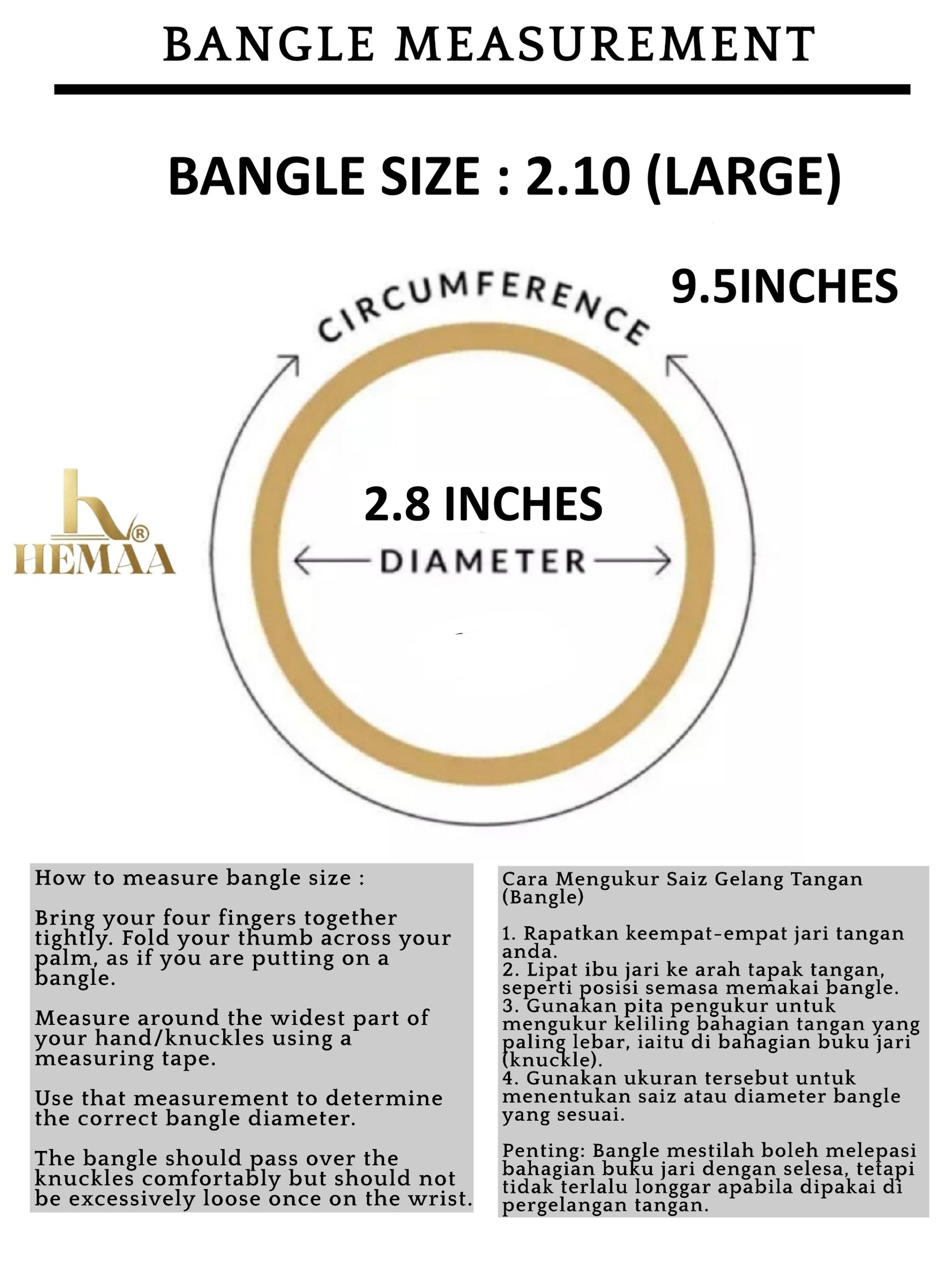 STONE BANGLE 2,10