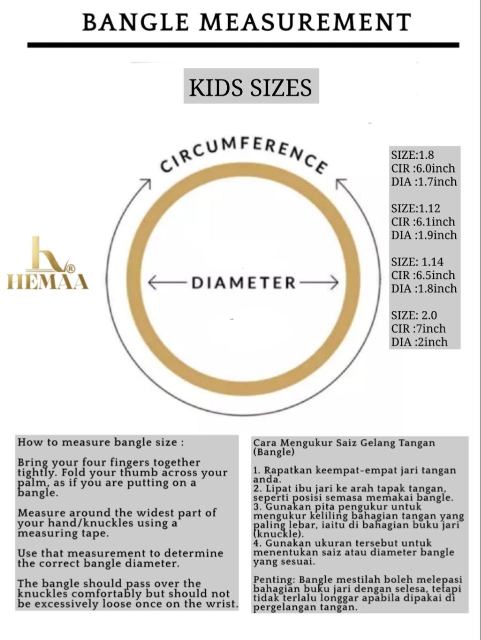 bangle chart 