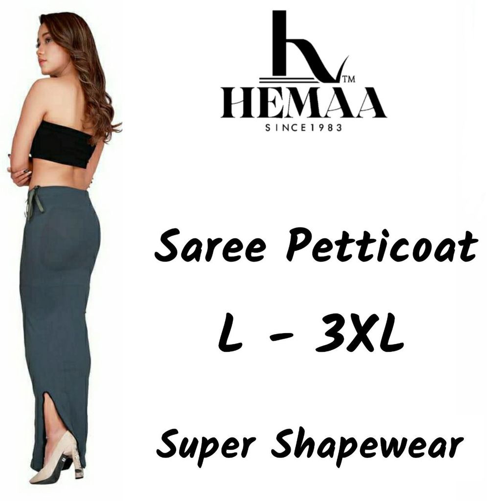Buy VERHEVISHH Saree Shapewear for Women - Saree Silhouette Petticoat  Shapewear with Drawstring (Grey_2XL) at