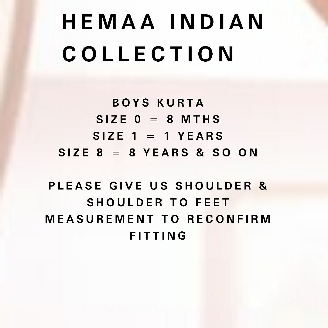 BOYS KURTA STD SIZE
