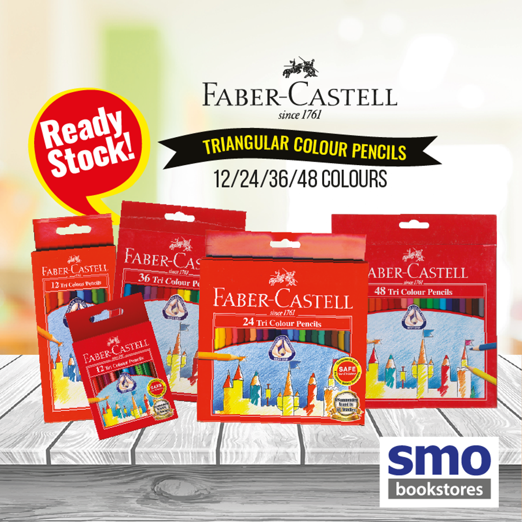 FABER-CASTELL 24 Triangular Shaped Color Pencils 