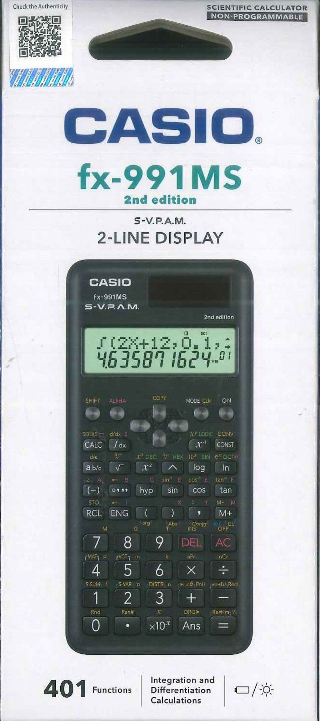 CASIO] FX-991MS-2 CASIO SCIENTIFIC CALCULATOR – SMOBookstores Online