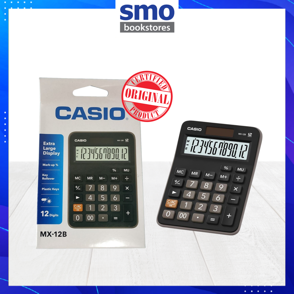 CASIO] - MX-12B CASIO MINI DESKTOP CALCULATOR (12 DIGITS) - KALKULATOR MINI  – SMOBookstores Online