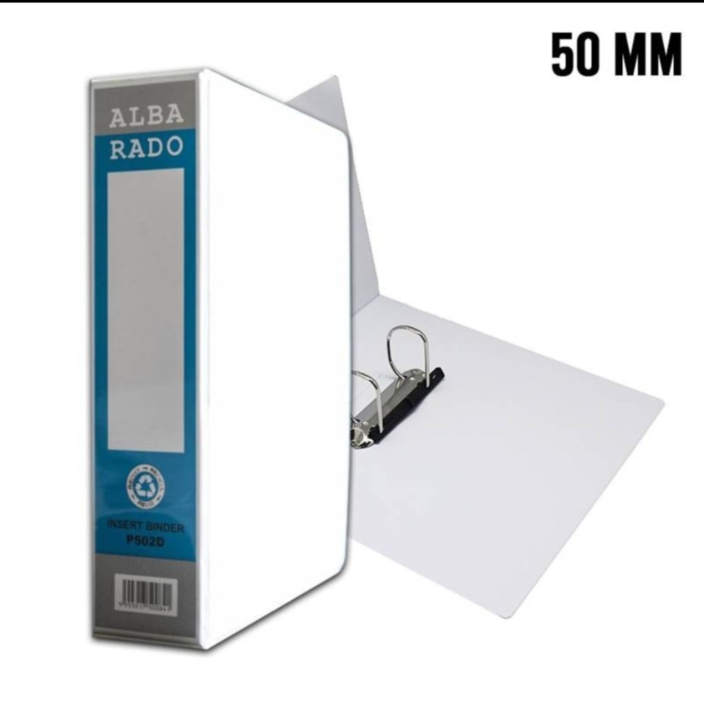 P502D ALBA RADO A4 PP INSERT BINDER 50MM WHITE