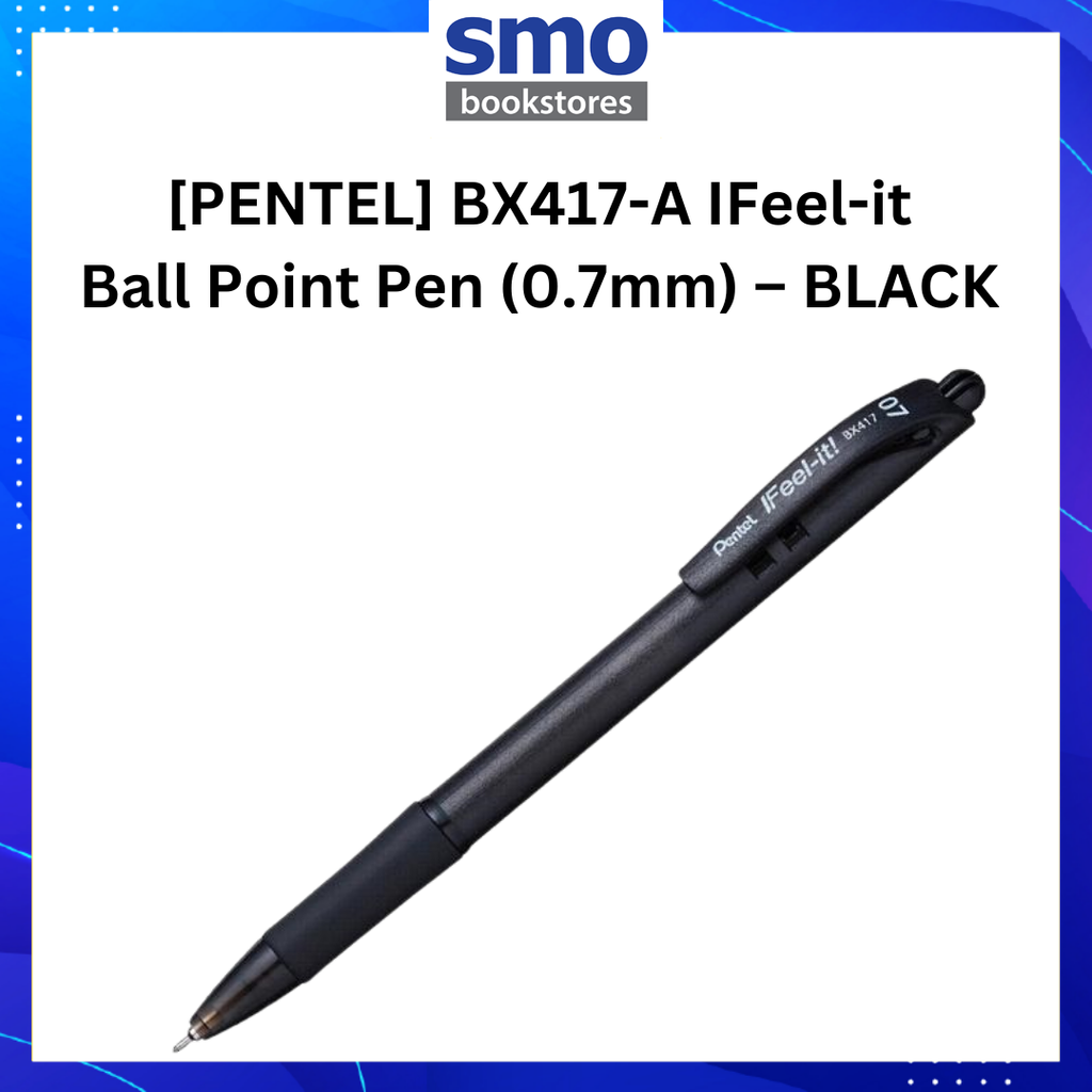 [PENTEL]-BX417-A IFeel-it Ball Point Pen (0.7mm) – BLACK
