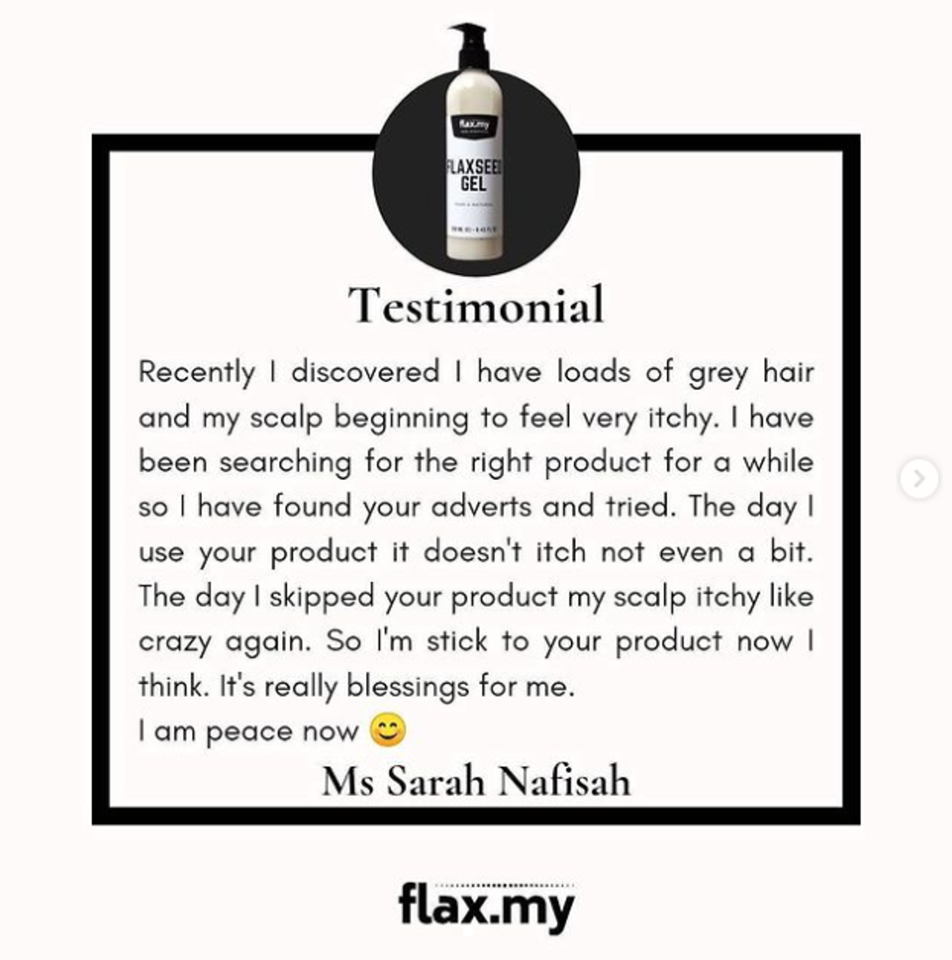 Flax.my - Sarah Nafisah