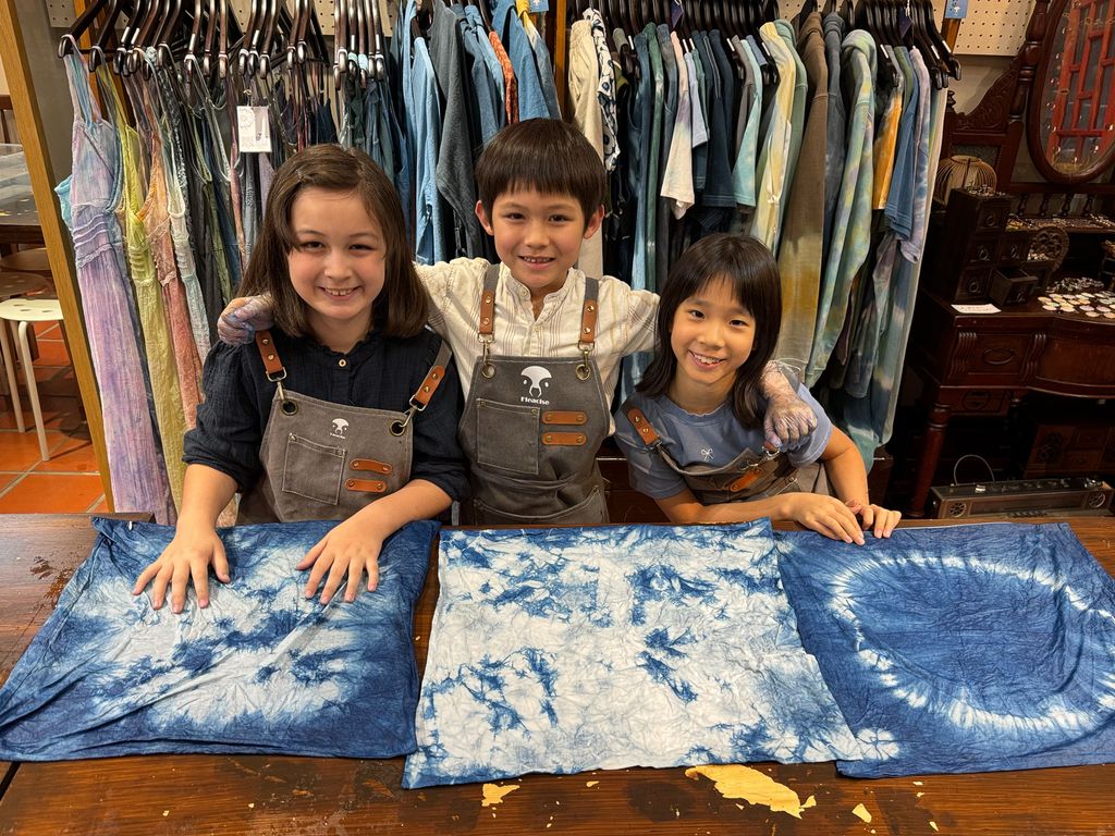 藍染_外籍兒童與成品