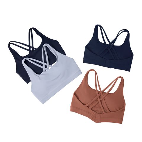 Rainbow Sports Bra Solid Color Sports Bra with Removable Bra Pad Sports Bra  Polyester