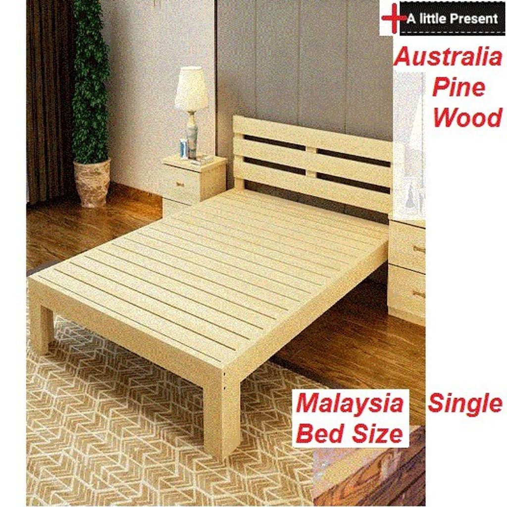 Single Size Australia PINE WOOD Bed Frame AT LOWEST PRICE, katil tidur