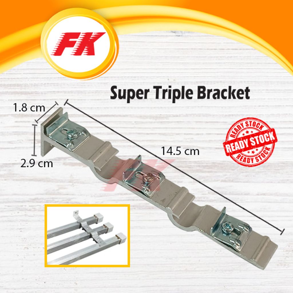 Curtain Track Rail Bracket (Triple)