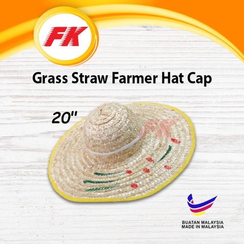 1. 20 INCH Grass Straw Farmer Hat Cap_2