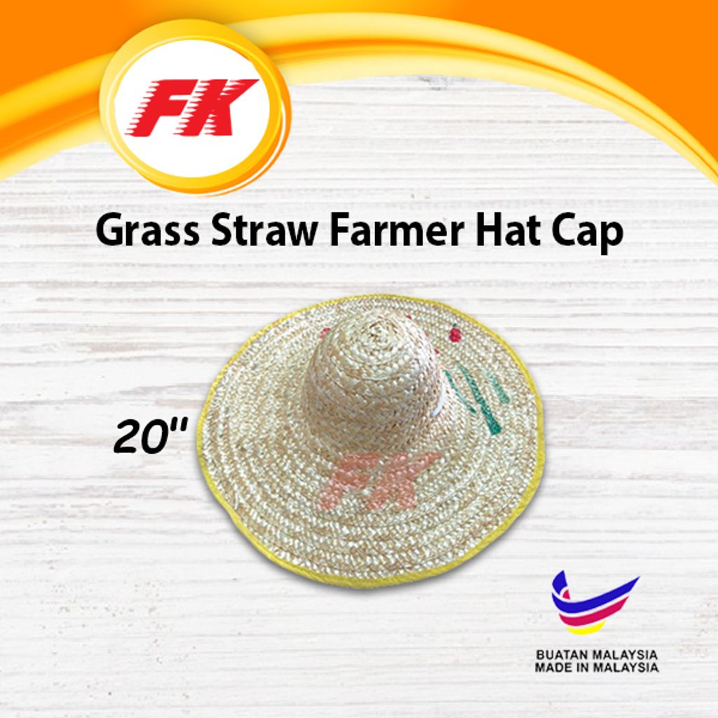 1. 20 INCH Grass Straw Farmer Hat Cap