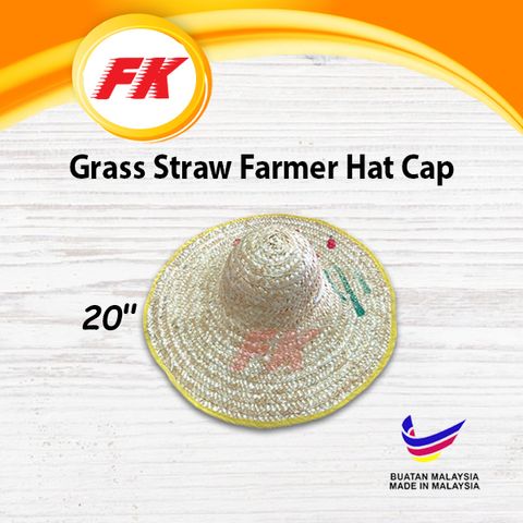 1. 20 INCH Grass Straw Farmer Hat Cap
