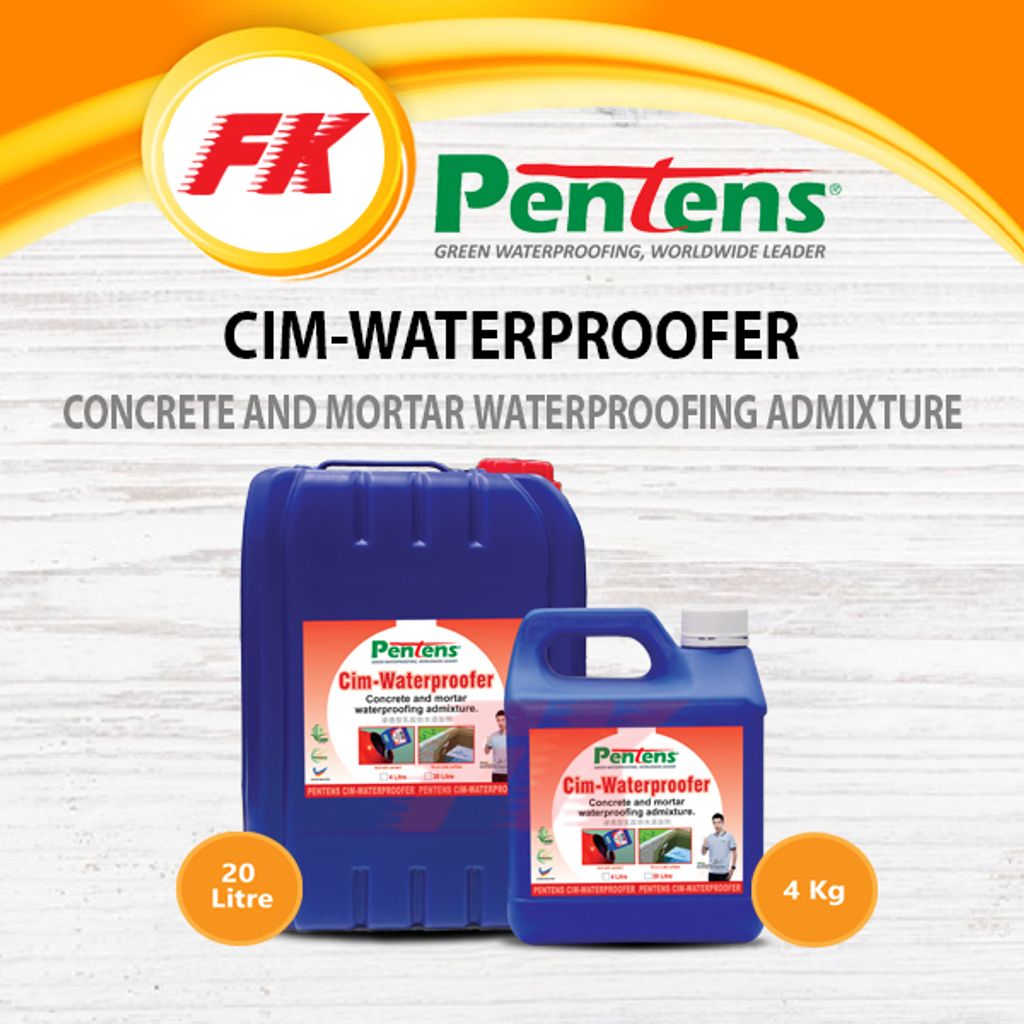 54.1 PENTENS 20LT CIM-WATERPROOFER CONCRETE AND MORTAR WATERPROOFING ADMIXTURE