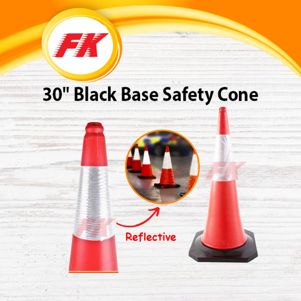 85.1 30 Black Base Safety Cone_3