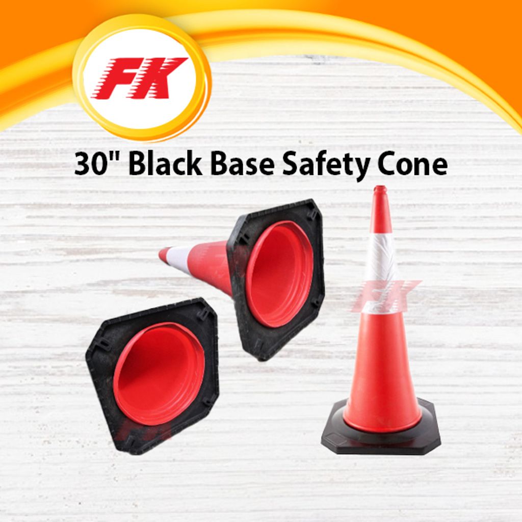 85.1 30 Black Base Safety Cone_5