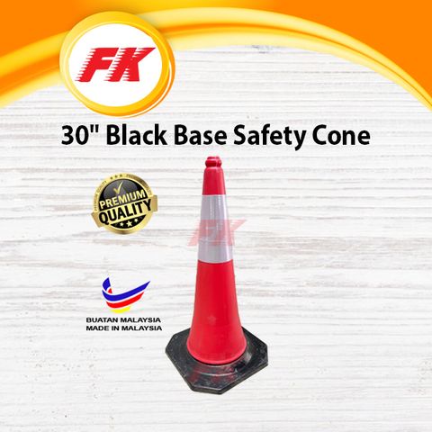 85.1 30 Black Base Safety Cone_1