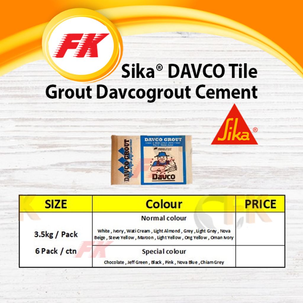 11.1 Sika® DAVCO Tile Grout Davcogrout Cement_2