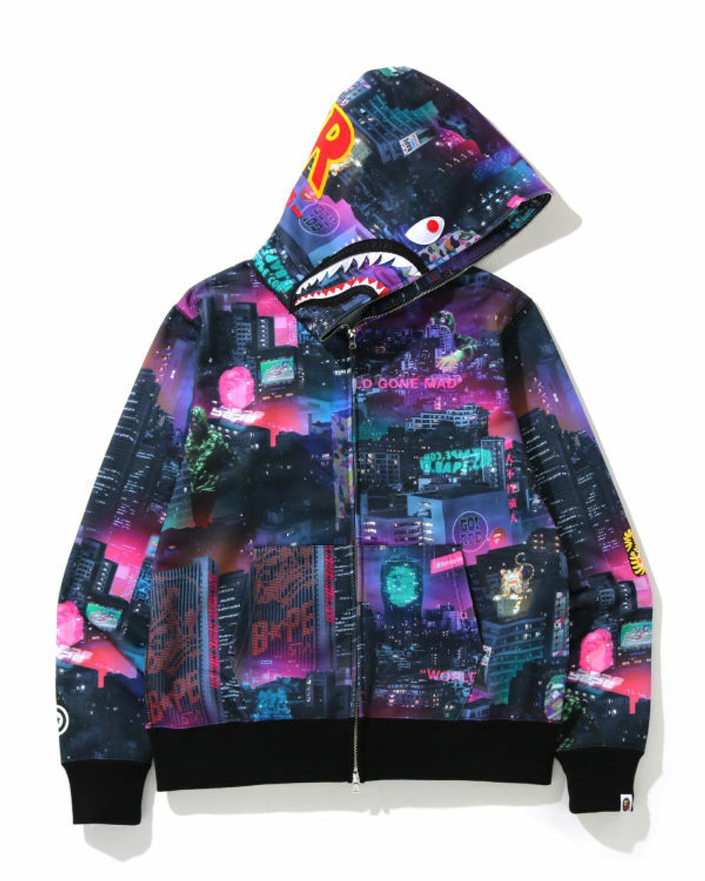 Bape Neon Tokyo Shark Zip Hoodie – UFCO MY