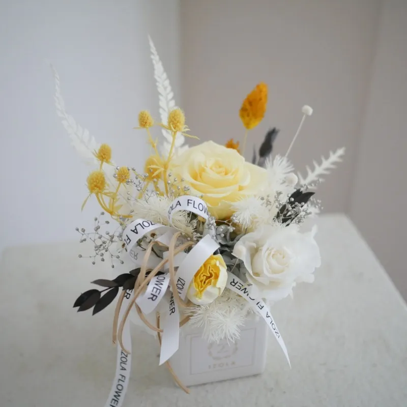 黃色永生玫瑰鬱金香盆花推薦77 (1).jpg