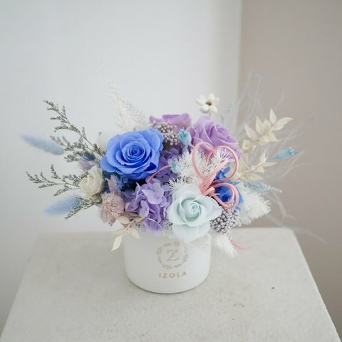 藍紫色永生乾燥盆花推薦_伊左拉高雄花店999 (2).jpg