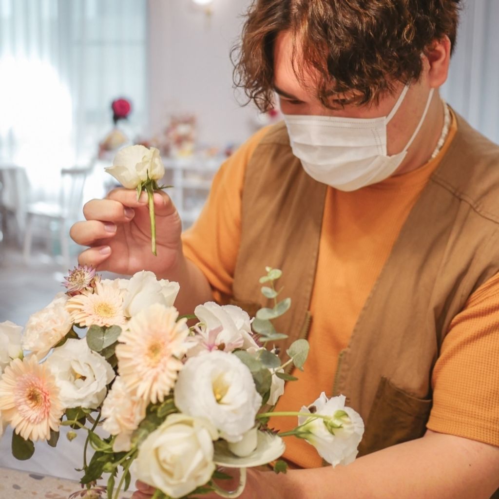 高雄花店_花藝課程_花藝教室_法式燭台花 (4)