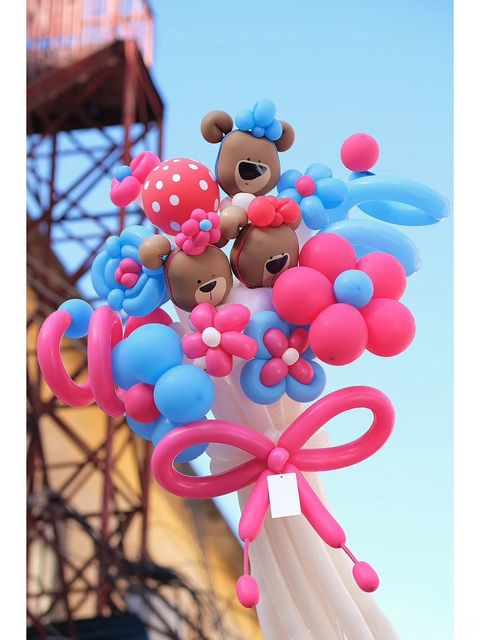 可愛熊氣球花束 (3)