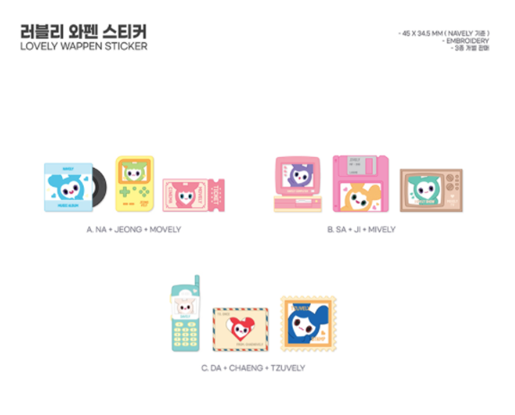 Twice University Fashion Club Lovely Wappen Sticker Kpop2u Unnie