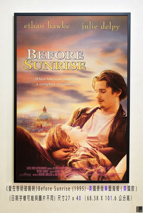 《愛在黎明破曉時》Before Sunrise (1995)，美國原版單面海報(英國款)空.jpg