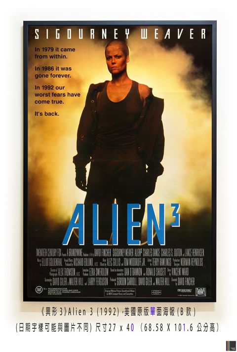 《異形3》Alien 3 (1992)，美國原版單面海報(B款)空.jpg