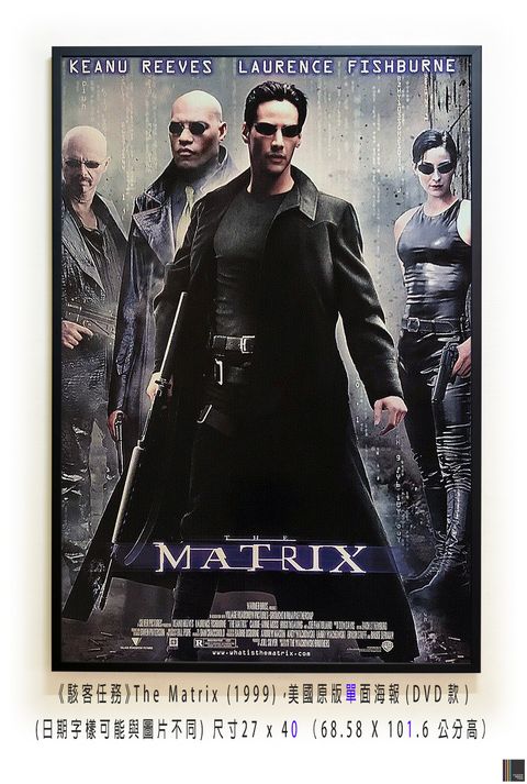 《駭客任務》The Matrix (1999)，美國原版單面海報(DVD款)空.jpg