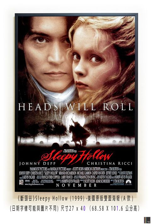 《斷頭谷》Sleepy Hollow (1999)，美國原版雙面海報(A款)空.jpg
