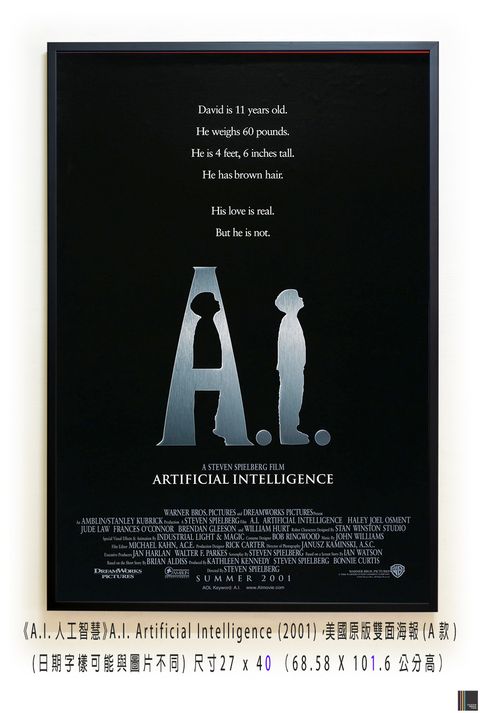 《A.I.人工智慧》A.I. Artificial Intelligence (2001)，美國原版雙面海報(A款)空.jpg