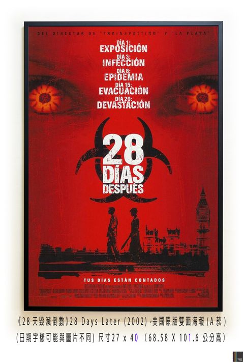 《28天毀滅倒數》28 Days Later (2002)，美國原版雙面海報(A款)空.jpg