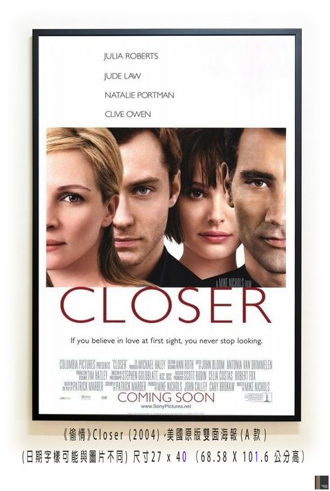《偷情》Closer (2004)，美國原版雙面海報(A款)空.jpg
