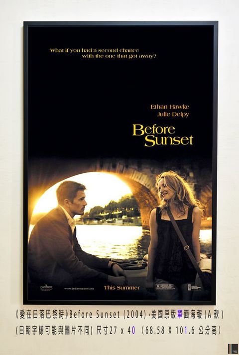 《愛在日落巴黎時》Before Sunset (2004)，美國原版單面海報(A款)空.jpg
