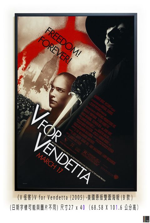 《V怪客》V for Vendetta (2005)，美國原版雙面海報(B款)空.jpg