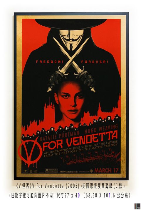 《V怪客》V for Vendetta (2005)，美國原版雙面海報(C款)空.jpg